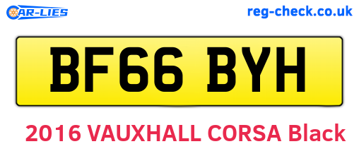 BF66BYH are the vehicle registration plates.