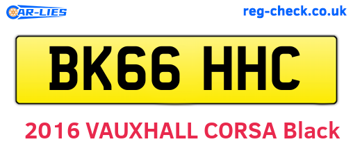 BK66HHC are the vehicle registration plates.