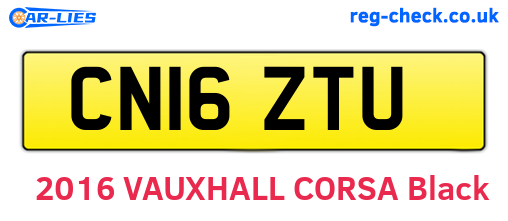 CN16ZTU are the vehicle registration plates.
