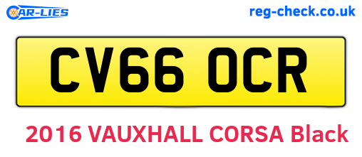 CV66OCR are the vehicle registration plates.