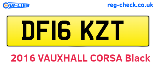 DF16KZT are the vehicle registration plates.