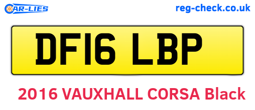 DF16LBP are the vehicle registration plates.