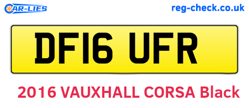 DF16UFR are the vehicle registration plates.