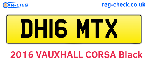 DH16MTX are the vehicle registration plates.