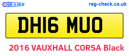 DH16MUO are the vehicle registration plates.