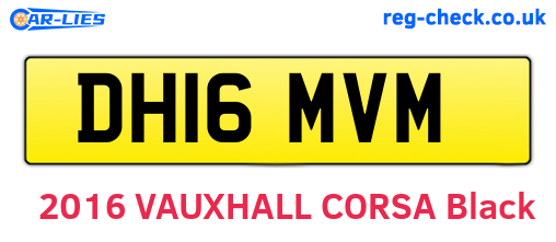DH16MVM are the vehicle registration plates.