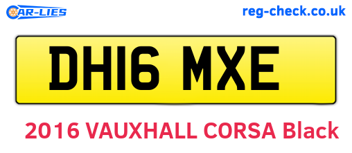 DH16MXE are the vehicle registration plates.