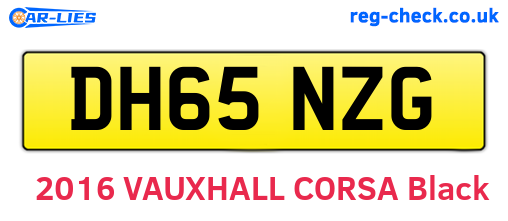 DH65NZG are the vehicle registration plates.