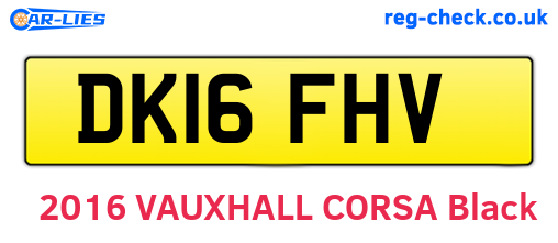 DK16FHV are the vehicle registration plates.