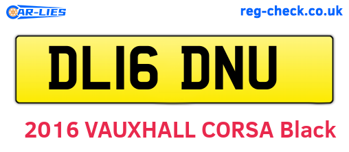 DL16DNU are the vehicle registration plates.