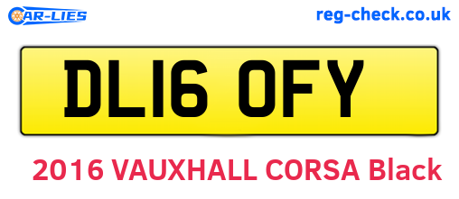 DL16OFY are the vehicle registration plates.