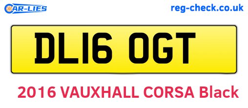DL16OGT are the vehicle registration plates.