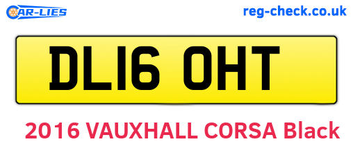 DL16OHT are the vehicle registration plates.