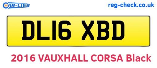 DL16XBD are the vehicle registration plates.