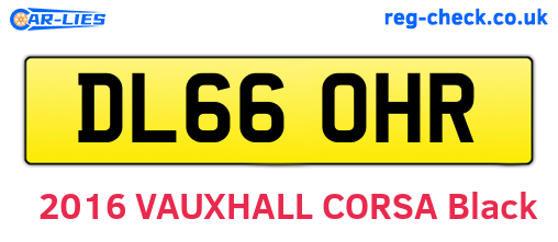 DL66OHR are the vehicle registration plates.