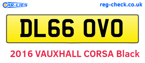 DL66OVO are the vehicle registration plates.