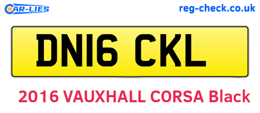DN16CKL are the vehicle registration plates.