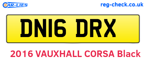 DN16DRX are the vehicle registration plates.