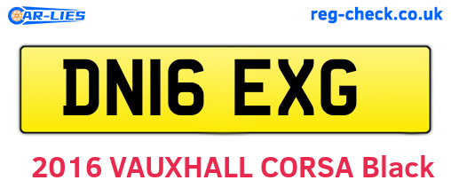 DN16EXG are the vehicle registration plates.