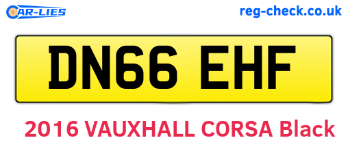 DN66EHF are the vehicle registration plates.