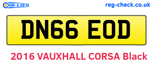 DN66EOD are the vehicle registration plates.