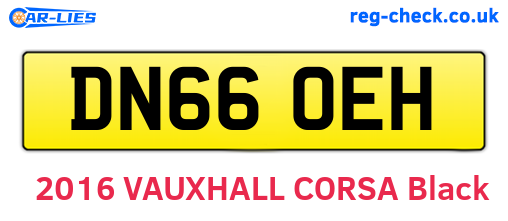 DN66OEH are the vehicle registration plates.