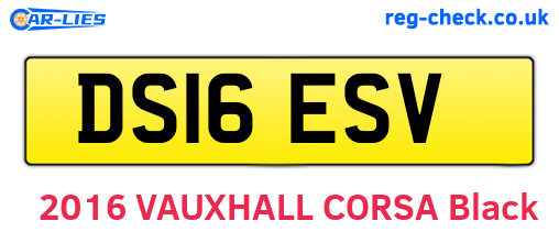DS16ESV are the vehicle registration plates.