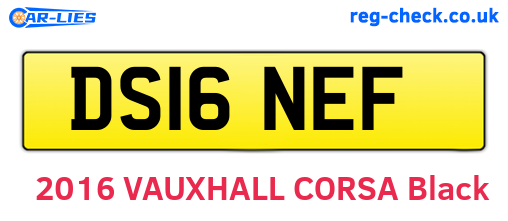 DS16NEF are the vehicle registration plates.