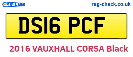 DS16PCF are the vehicle registration plates.
