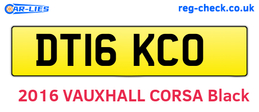 DT16KCO are the vehicle registration plates.