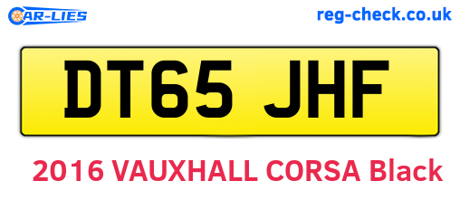 DT65JHF are the vehicle registration plates.