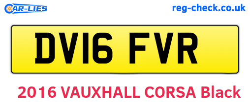 DV16FVR are the vehicle registration plates.