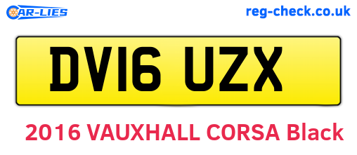 DV16UZX are the vehicle registration plates.