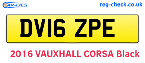 DV16ZPE are the vehicle registration plates.
