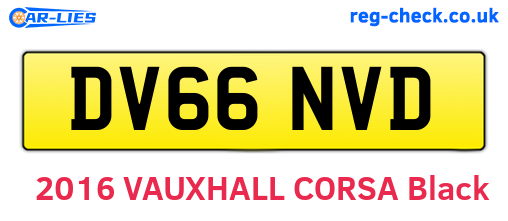 DV66NVD are the vehicle registration plates.