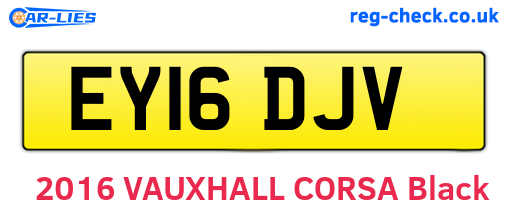 EY16DJV are the vehicle registration plates.