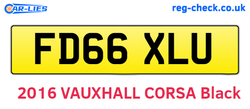 FD66XLU are the vehicle registration plates.