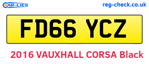 FD66YCZ are the vehicle registration plates.