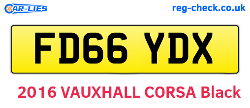 FD66YDX are the vehicle registration plates.
