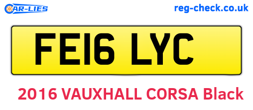 FE16LYC are the vehicle registration plates.