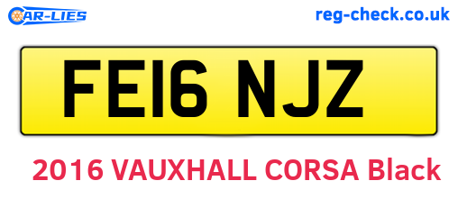 FE16NJZ are the vehicle registration plates.