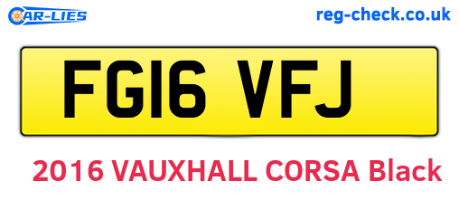FG16VFJ are the vehicle registration plates.