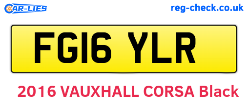 FG16YLR are the vehicle registration plates.