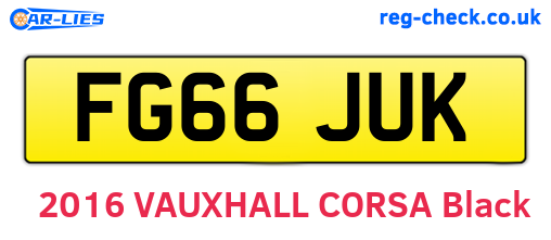 FG66JUK are the vehicle registration plates.