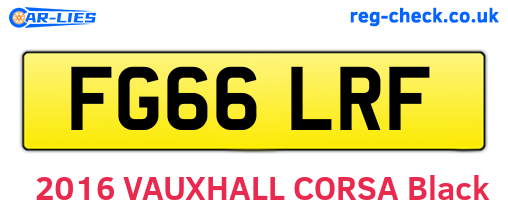 FG66LRF are the vehicle registration plates.