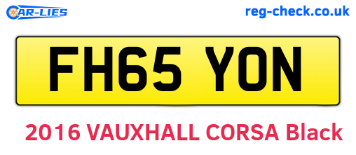 FH65YON are the vehicle registration plates.