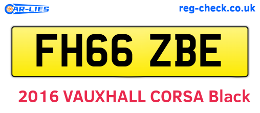 FH66ZBE are the vehicle registration plates.