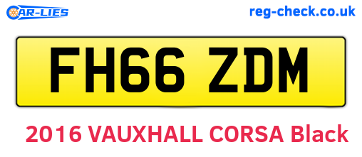 FH66ZDM are the vehicle registration plates.