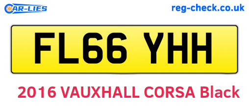 FL66YHH are the vehicle registration plates.