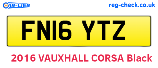 FN16YTZ are the vehicle registration plates.